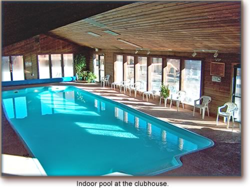 Indoor pool at the clubhouse.